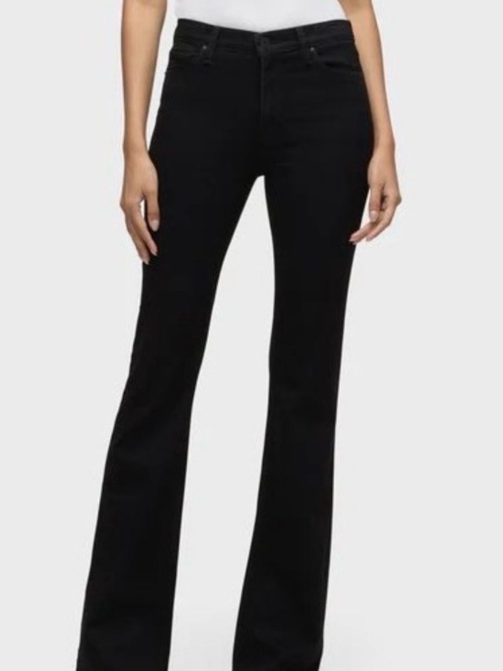Hudson Barbara Black High-Rise Bootcut Jeans Organic Italian Fabric Size 25
